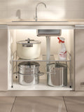 Under Sink Expandable Organizer Rack /w Screw Pack+ SS Board