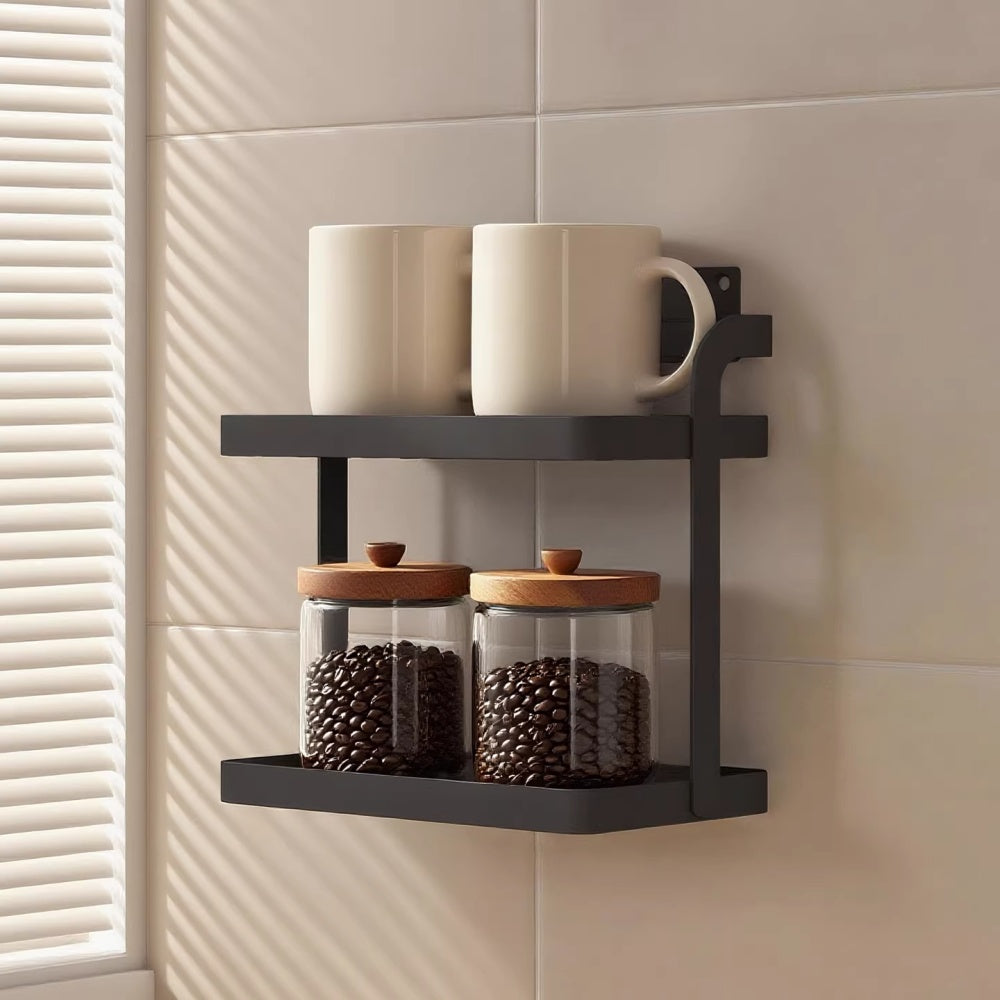 Desktop & Wall-Mounted  Rack /w Nail-free Slot/Adhesive 184*108*180mm