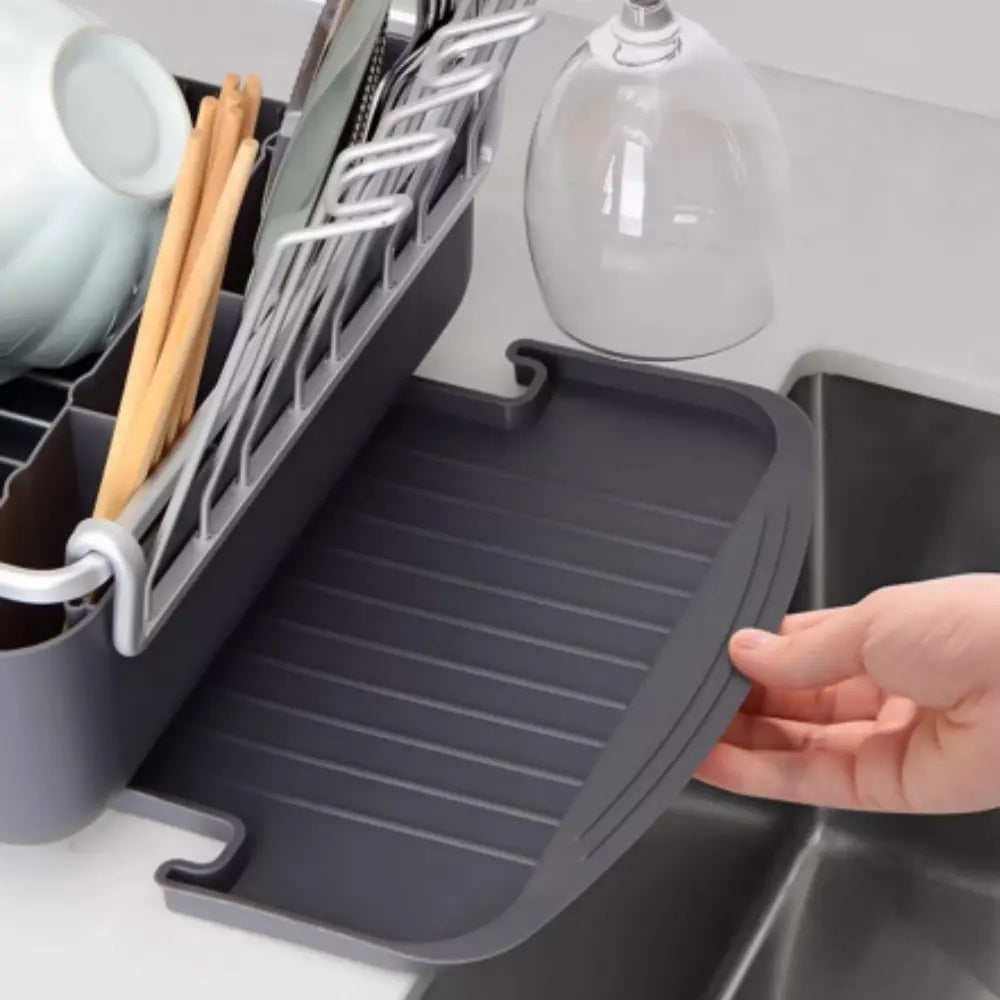 Aluminum Dish Drying Rack /w PP tray